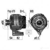 Генератор ERA MC8IT OC Volvo S60 1 (384) Седан 2.4 D 122 л.с. 2005 – 2006 209055