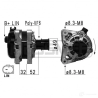 Генератор ERA 210874 Ford Focus 3 (CB8) Хэтчбек 1.0 EcoBoost 140 л.с. 2017 – 2024 QLT 6H