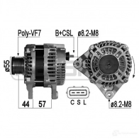 Генератор ERA 210957 Nissan Juke (F15) 1 Кроссовер 1.6 94 л.с. 2013 – 2025 JIPO 7