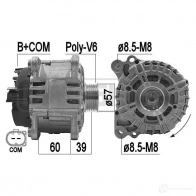 Генератор ERA XQ T7G 209269 Volkswagen Touareg (7LA, 7L6, 7L7) 1 Внедорожник 3.0 V6 TDI 240 л.с. 2007 – 2010