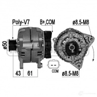 Генератор ERA PH 341 Renault Laguna (BG) 2 Хэтчбек 2.0 16V (BG1Y) 204 л.с. 2005 – 2007 209404A