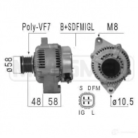 Генератор ERA N3L JJE Toyota Hilux (AN10, 20, 30) 7 2002 – 2015 210577