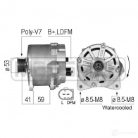 Генератор ERA 210789 98 QBYG Volkswagen Touareg (7LA, 7L6, 7L7) 1 Внедорожник 6.0 W12 450 л.с. 2004 – 2010