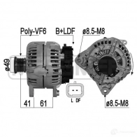 Генератор ERA 209053A FB D1PW1 Renault Laguna (BG) 2 Хэтчбек 1.9 dCi (BG0R) 100 л.с. 2001 – 2005