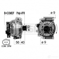 Генератор ERA 7 8P1G3 Mercedes C-Class (S203) 2 Универсал 2.2 C 200 CDI (2007) 122 л.с. 2003 – 2007 210578R