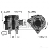 Генератор ERA OO49J Z 210427 Ford Mondeo 4 (CA2, BA7) Седан 2.0 TDCi 163 л.с. 2010 – 2015