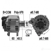 Генератор ERA 209232 D0P C7I Audi Q5 (8RB) 1 Кроссовер 2.0 Tdi Quattro 170 л.с. 2008 – 2025