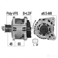 Генератор ERA 209546A Renault Logan (K8) 2 Универсал 1.5 dCi 90 л.с. 2013 – 2024 WUP ASW