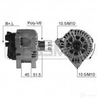 Генератор ERA 210543 Y690 8 Renault Laguna (BG) 2 Хэтчбек 2.9 V6 24V 211 л.с. 2001 – 2007