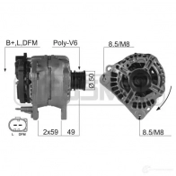 Генератор ERA 210138R Volkswagen Bora (A4, 1J) 4 1999 – 2005 99 ZVIT