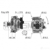 Генератор ERA 210273A VL5 PP Mercedes C-Class (W203) 2 Седан 2.2 C 220 CDI (2008) 150 л.с. 2003 – 2007