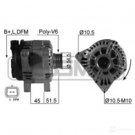 Генератор ERA Peugeot 107 D OJ5W6 210538