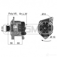 Генератор ERA 210049R D8 CAL Renault Laguna (B56) 1 Хэтчбек 2.0 114 л.с. 1995 – 2001