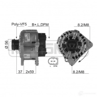 Генератор ERA 210134 Audi A4 (B6) 2 Универсал 1.9 Tdi 101 л.с. 2001 – 2004 RNK VJM9
