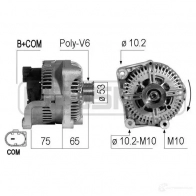 Генератор ERA Bmw X6 (E71) 1 Внедорожник 3.0 xDrive 35 d 286 л.с. 2008 – 2010 210735A MPQ YTP