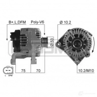 Генератор ERA Bmw 3 (E46) 4 Кабриолет 2.0 320 Cd 150 л.с. 2005 – 2007 210530 4HO3 T