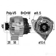 Генератор ERA NXNYU 5 Citroen Saxo 1 (S0, S1) Хэтчбек 1.1 BiFuel 60 л.с. 2000 – 2003 209159