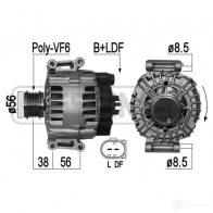 Генератор ERA V 8O1H Volkswagen Transporter (T5) 5 Автобус 2.0 TSI 150 л.с. 2012 – 2015 209285A