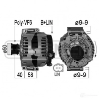 Генератор ERA 209080A MJBIX 0 Mercedes S-Class (W221) 3 Седан 3.0 S 300 (2254. 2254) 231 л.с. 2006 – 2013