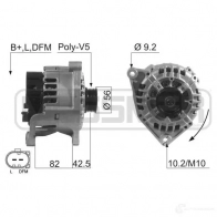 Генератор ERA JP1P YJX 210535 Audi A8 (D3) 2 2002 – 2009