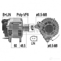 Генератор ERA 209191A 6R KRV Seat Alhambra (7N) 2 Минивэн 2.0 TDI 4Drive 140 л.с. 2011 – 2025