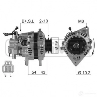 Генератор ERA K 06R4 210274 Mitsubishi Pajero 2 (V3, V2, V4) Внедорожник 2.5 TD 4WD (V24C. V24W) 99 л.с. 1990 – 1999