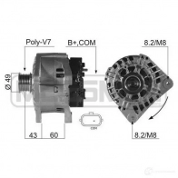 Генератор ERA Renault Laguna (BG) 2 Хэтчбек 2.0 16V (BG1Y) 204 л.с. 2005 – 2007 A8Q9L P 210513