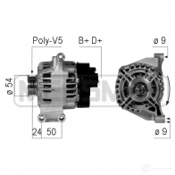 Генератор ERA 5IZCK HV 210755 Fiat Panda (169) 2 Хэтчбек 1.2 Natural Power 60 л.с. 2007 – 2011