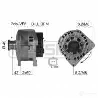 Генератор ERA 2G9J YS4 Nissan Kubistar (X76) 1 Фургон 1.5 dCi 70 68 л.с. 2005 – 2009 210353