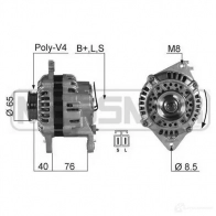 Генератор ERA 6 1WZ6HA Mitsubishi Galant 7 (E52A) Седан 2.0 GLSI 4WD (E75A) 137 л.с. 1992 – 1996 210379R