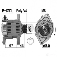 Генератор ERA 209508A Suzuki Swift (AH, AJ) 1 Седан 1.0 53 л.с. 1994 – 2001 GF9W P