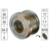 Обгонная муфта генератора ERA ZN5529 1438254455 TM4K0 UE