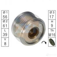Обгонная муфта генератора ERA ZN5534 0G LVJR 1437399829