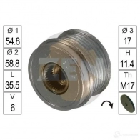 Обгонная муфта генератора ERA 1438254574 ZN5406 R C1KOE