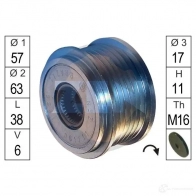 Обгонная муфта генератора ERA ZN5561 1438254582 DXV5 OT