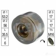 Обгонная муфта генератора ERA 542 9 Ford Mondeo 3 (GE, BWY) Универсал 2.0 16V 146 л.с. 2000 – 2007 219040 ZN5429