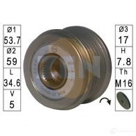 Обгонная муфта генератора ERA ZN5590 1438254648 TBS QM1