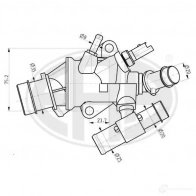 Термостат ERA 350215 Fiat Strada (178) 1 Пикап 1.9 JTD 80 л.с. 2003 – 2024 X6P 39EV