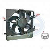 Вентилятор радиатора ERA 1220599776 352057 GSE7M C