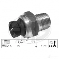 Датчик температуры охлаждающей жидкости ERA 6EUM Z Fiat Palio (178) 1 Хэтчбек 1.2 68 л.с. 1999 – 2000 330156