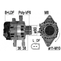 Генератор ERA Citroen C1 2 (PA, AB4) 2014 – 2020 209606A SBUE 7