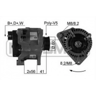 Генератор ERA JEF WDQS 210010R Ford Fiesta 4 (DX, JA, JB) Хэтчбек 1.8 D 60 л.с. 1995 – 2000