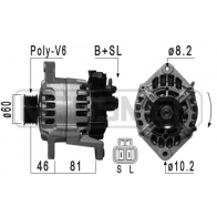 Генератор ERA I4 FA6PP 210046R Nissan Almera (N16) 2 Седан 1.5 90 л.с. 2000 – 2006