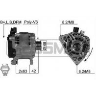 Генератор ERA 210196R T 6QOL Ford Focus 1 Универсал 1.8 16V 115 л.с. 1999 – 2004