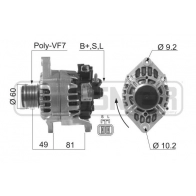 Генератор ERA Nissan Terrano (R20) 2 Кроссовер 3.0 Di 4WD 154 л.с. 2002 – 2007 210463A LVR 0D