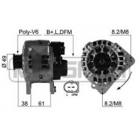 Генератор ERA Seat Ibiza (6J5, 6P1) 4 Хэтчбек 1.6 TDI 105 л.с. 2009 – 2024 210482A 2 PDHB8T