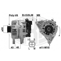 Генератор ERA 210980A Toyota Corolla (E150) 10 Седан 1.4 VVT i (ZZE150) 97 л.с. 2006 – 2013 NBH3P Z