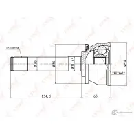 Шрус граната LYNXAUTO 0 S0M5 4905601010433 CO-5512 6324162 - Изображение 1