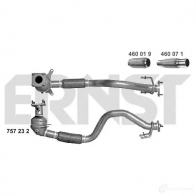 Катализатор ERNST 757232 4007463757232 E SY001M Audi A3 (8PA) 2 Спортбек 1.6 Fsi 115 л.с. 2004 – 2007