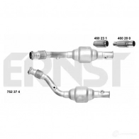 Катализатор ERNST 9X TPT Peugeot 307 1 (3E, PF2) Универсал Break 2.0 136 л.с. 2002 – 2009 752374 4007463752374